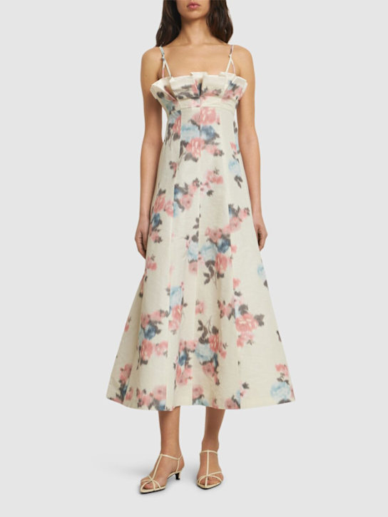 Philosophy Di Lorenzo Serafini Floral taffeta long dress