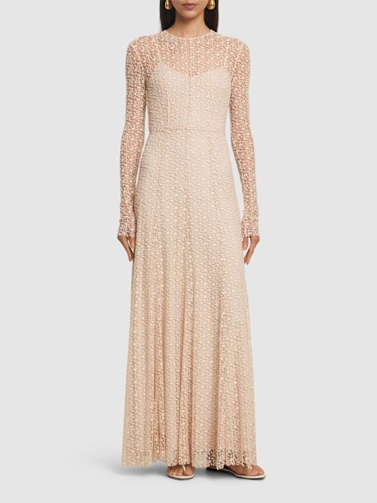 Philosophy Di Lorenzo Serafini Draped cotton blend lace long dress