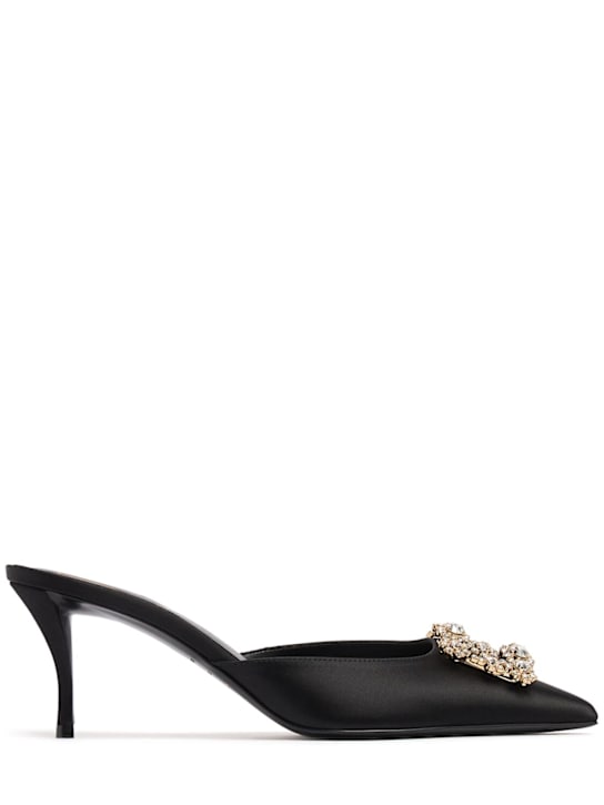 Roger Vivier 65mm Flower Strass satin mules