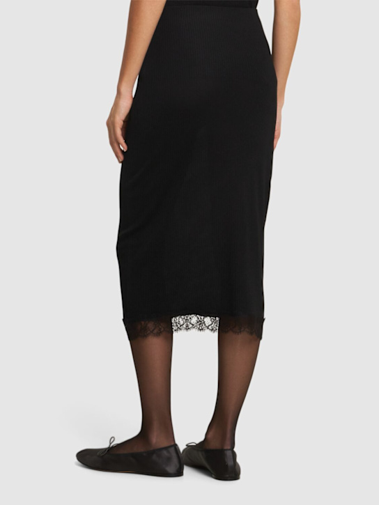 The Row Indira silk blend midi skirt