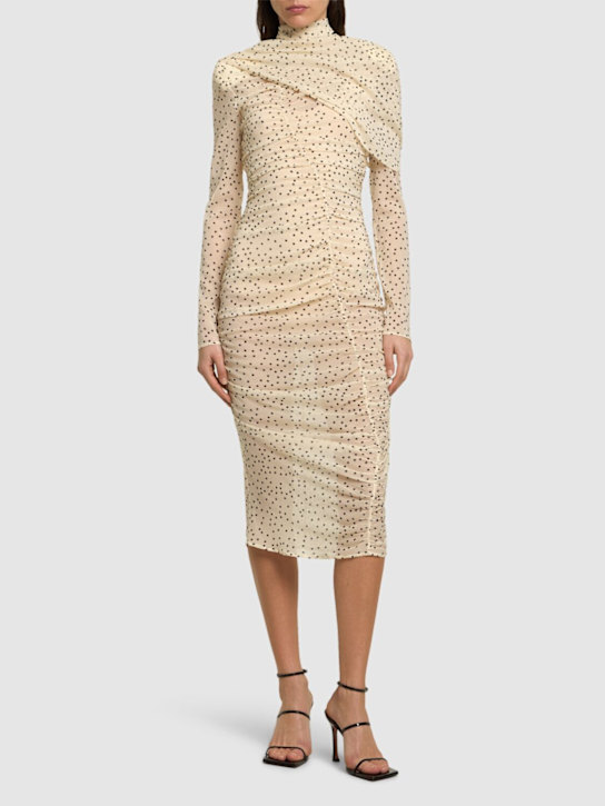 Magda Butrym Draped stretch silk midi dress