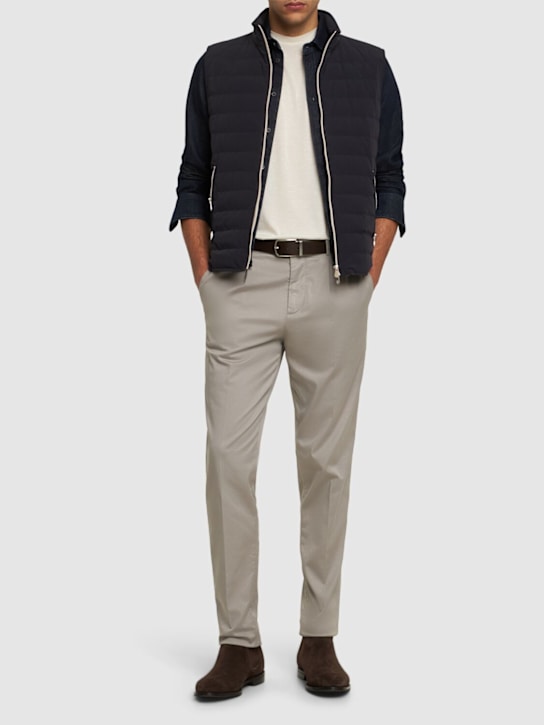 Brunello Cucinelli Dyed stretch cotton gabardine pants