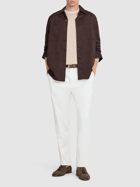 Brunello Cucinelli Dyed stretch cotton gabardine pants 7 Brunello Cucinelli Dyed stretch cotton gabardine pants