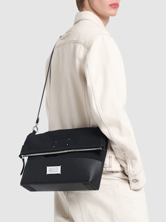 Maison Margiela Leather & canvas 5ac medium hobo bag