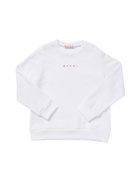 Marni Junior Printed cotton crewneck sweatshirt