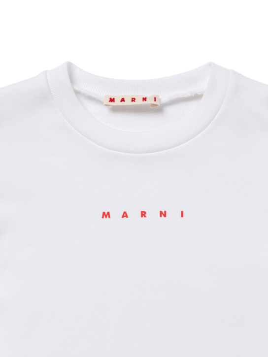 Marni Junior Printed cotton crewneck sweatshirt