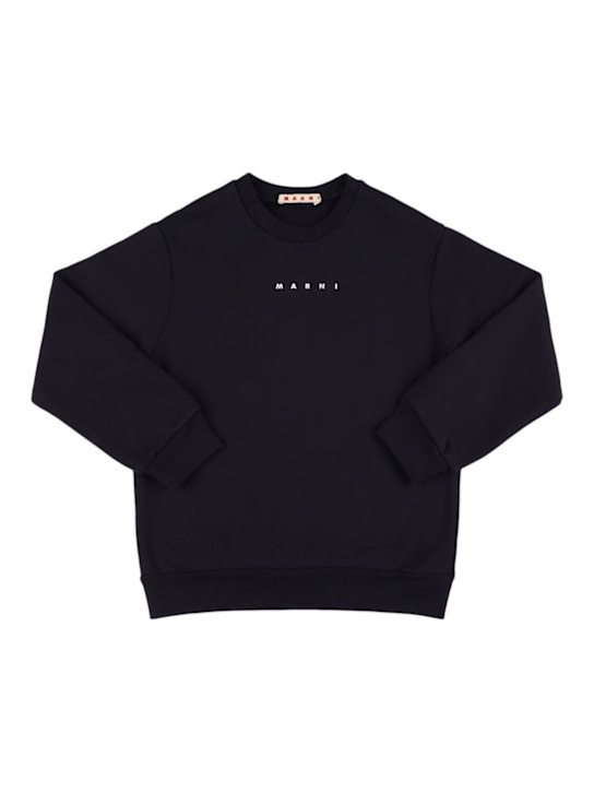 Marni Junior Printed cotton crewneck sweatshirt