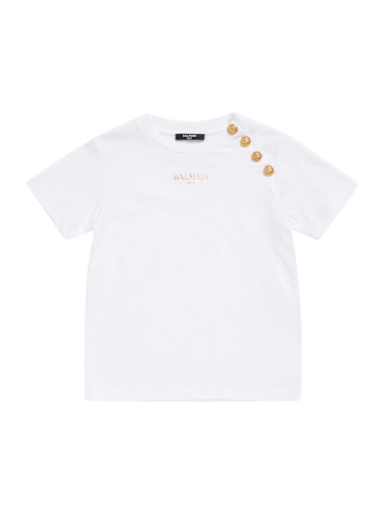 Balmain Printed cotton jersey t-shirt