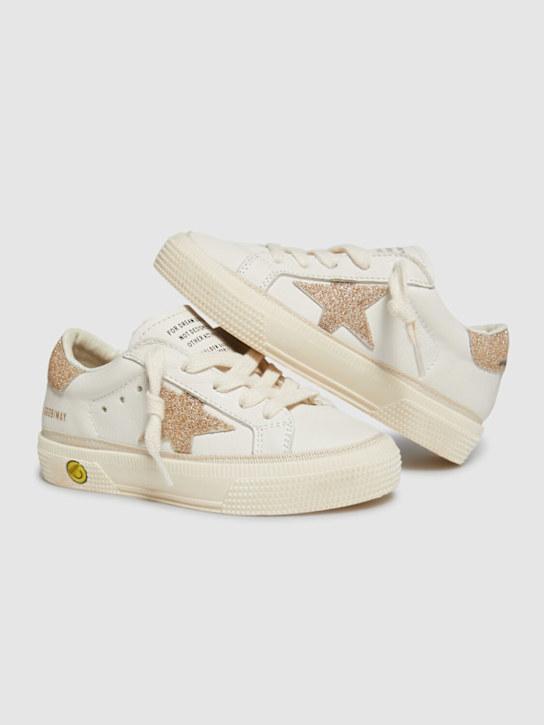 Golden Goose May leather & crystal sneakers