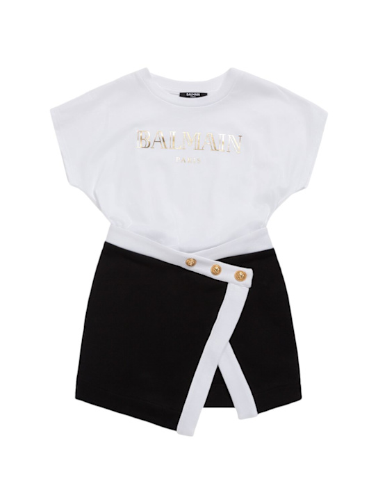 Balmain Logo cotton dress