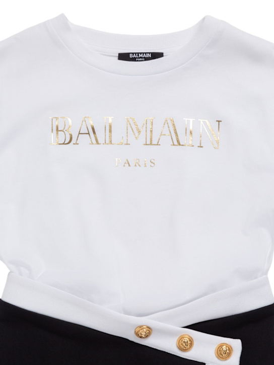 Balmain Logo cotton dress