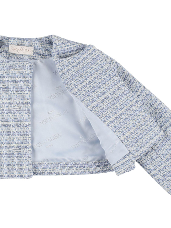 Monnalisa Printed cotton blend bouclé jacket 8 Monnalisa Printed cotton blend bouclé jacket