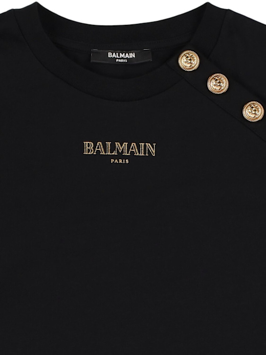 Balmain Printed cotton jersey t-shirt