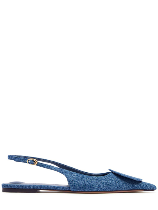 Jacquemus 10mm Duelo P denim slingback flats