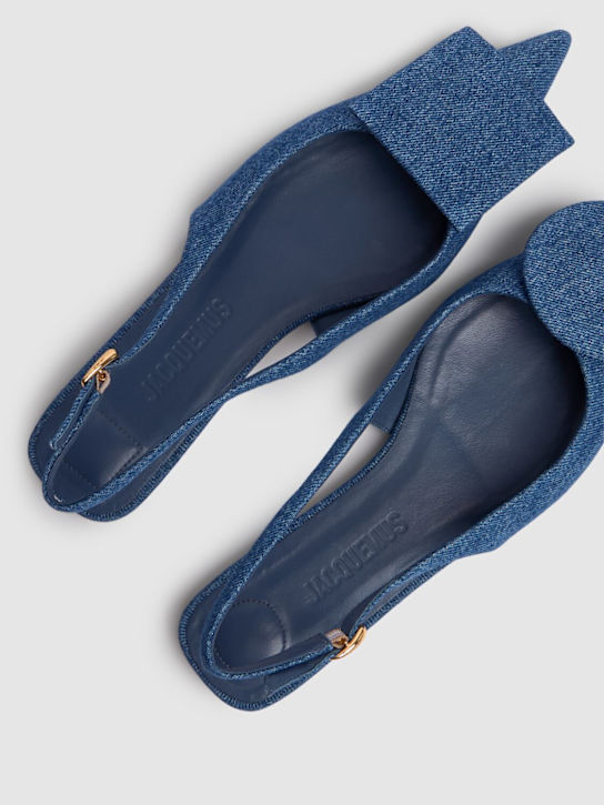 Jacquemus 10mm Duelo P denim slingback flats 4 Jacquemus 10mm Duelo P denim slingback flats