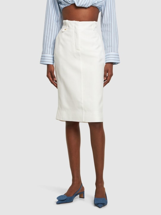 Jacquemus 40mm Duelo B denim slingback heels