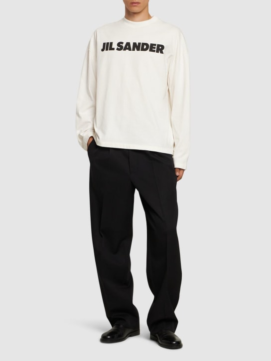 Jil Sander Logo print long sleeve t-shirt