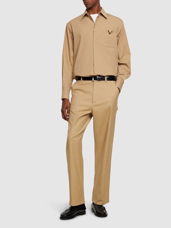 Valentino Stretch cotton canvas cargo pants