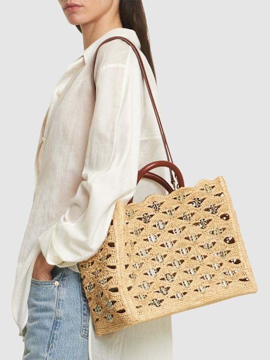 Rabanne Embroidered raffia tote bag 3 Rabanne Embroidered raffia tote bag