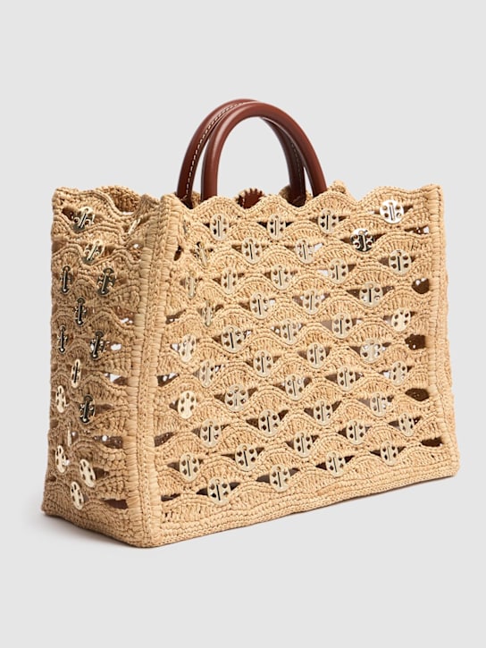 Rabanne Embroidered raffia tote bag 4 Rabanne Embroidered raffia tote bag