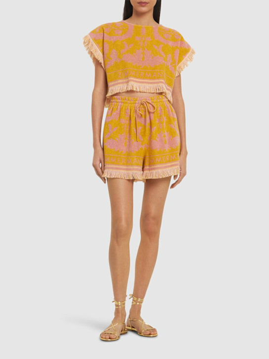 Zimmermann Wylie French terry crop top