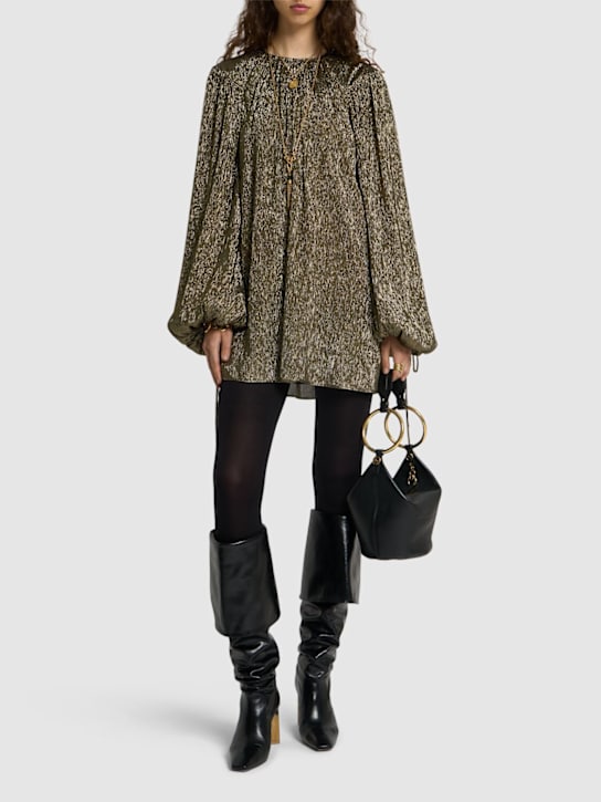 Chloé Lamé silk blend mini dress