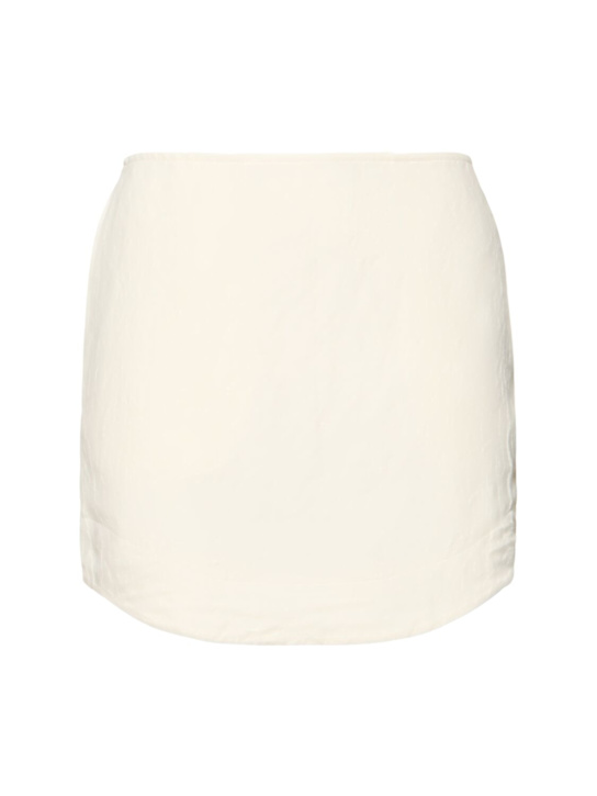 JW Anderson Curved hem viscose & linen mini skirt