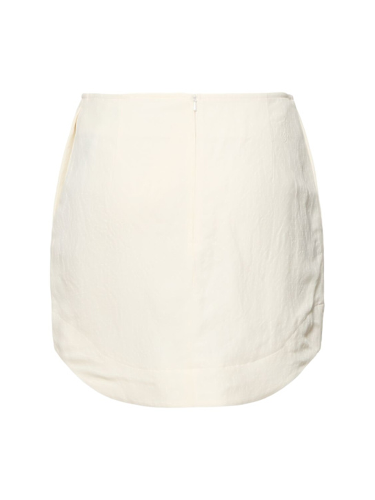JW Anderson Curved hem viscose & linen mini skirt