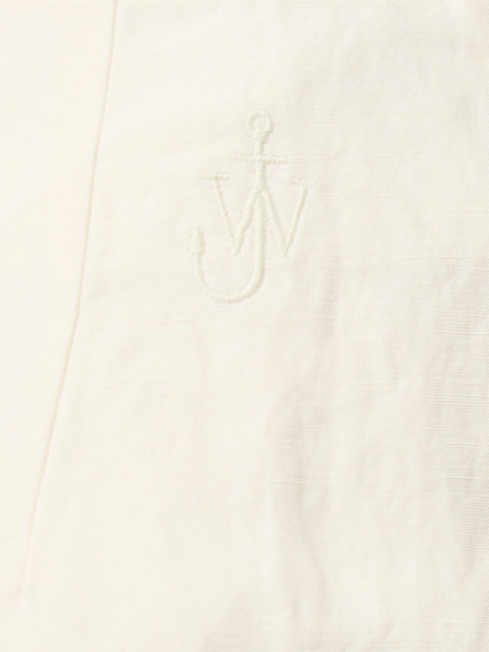 JW Anderson Curved hem viscose & linen mini skirt