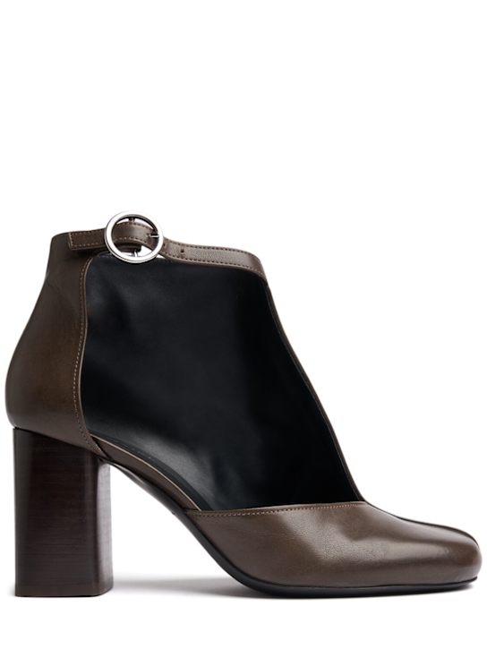 Lemaire 85mm Cut out leather ankle boots