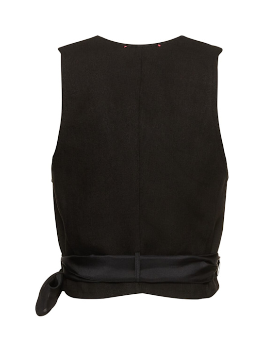 Forte_forte Chic linen canvas crossed top