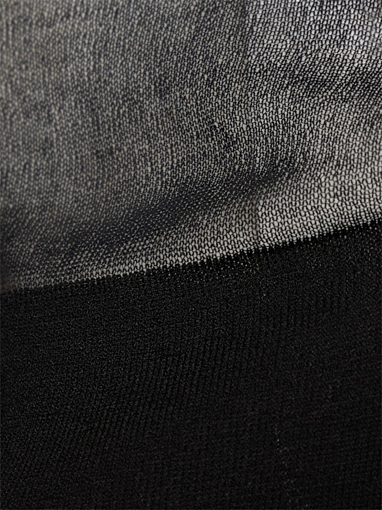 Andreadamo Knit viscose blend top w/sheer details