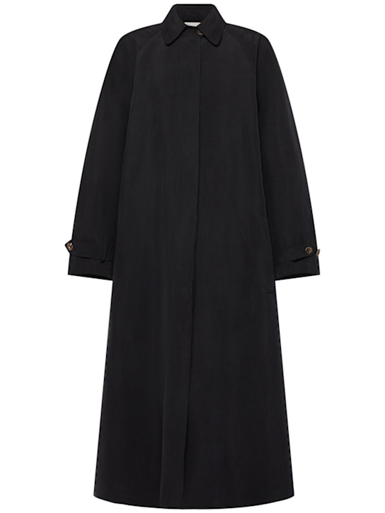 The Row Ryo belted silk long coat