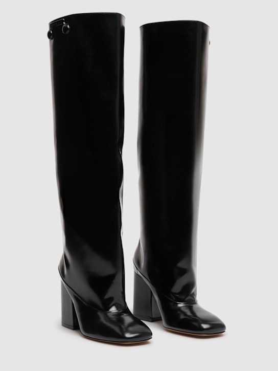 Marni 90mm Shiny leather tall boots