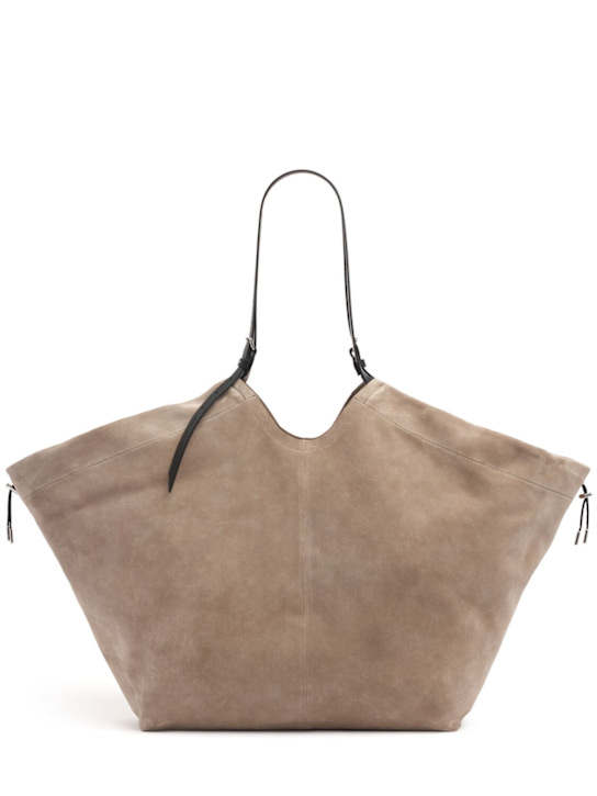 Maison Margiela Vertical Belt shopping suede tote bag