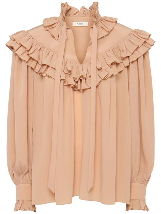 Chloé Ruffled silk shirt