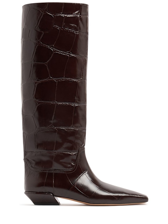 Paris Texas 25mm Bettina croc embossed boots