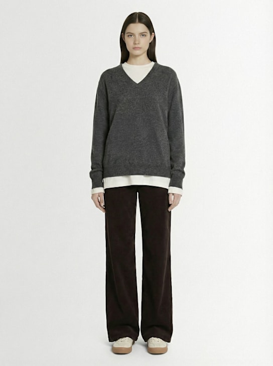 The Row Eglitta wide leg courduroi cotton pants