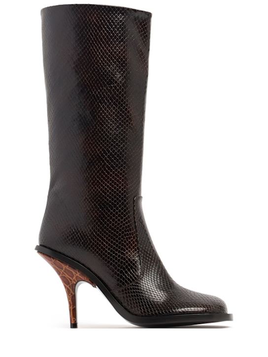 Dries Van Noten 105mm Python embellished high boots