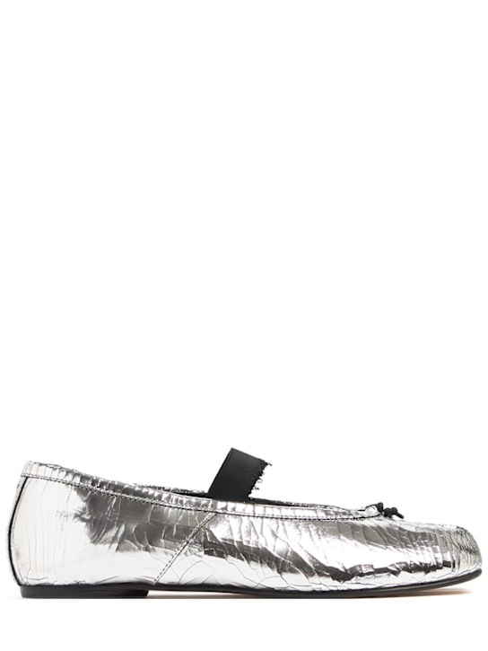 Maison Margiela 10mm Ballet metallic leather ballerinas