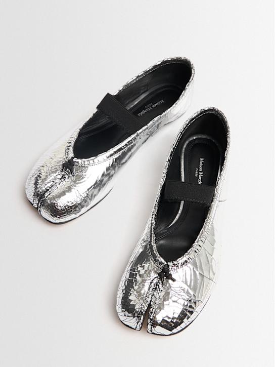Maison Margiela 10mm Ballet metallic leather ballerinas