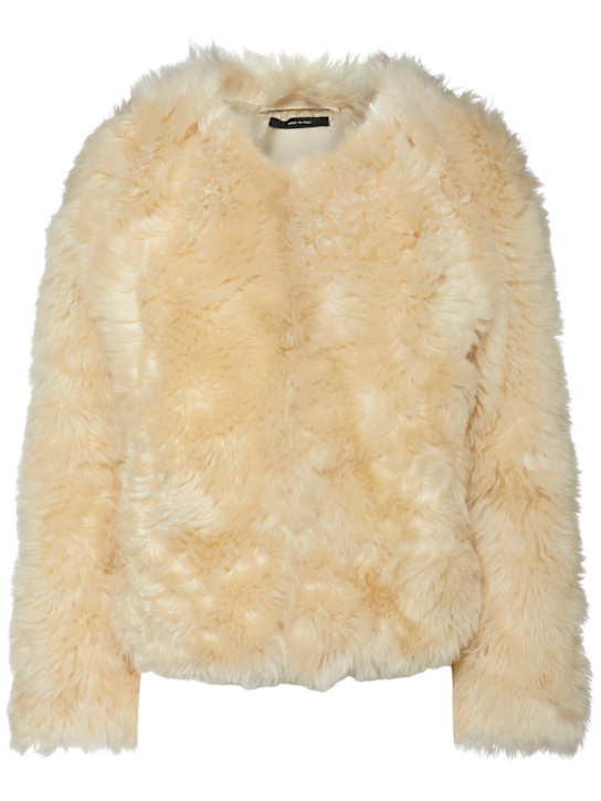 Tom Ford Collarless curly shearling jacket