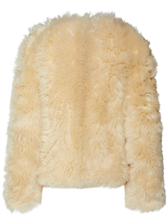 Tom Ford Collarless curly shearling jacket