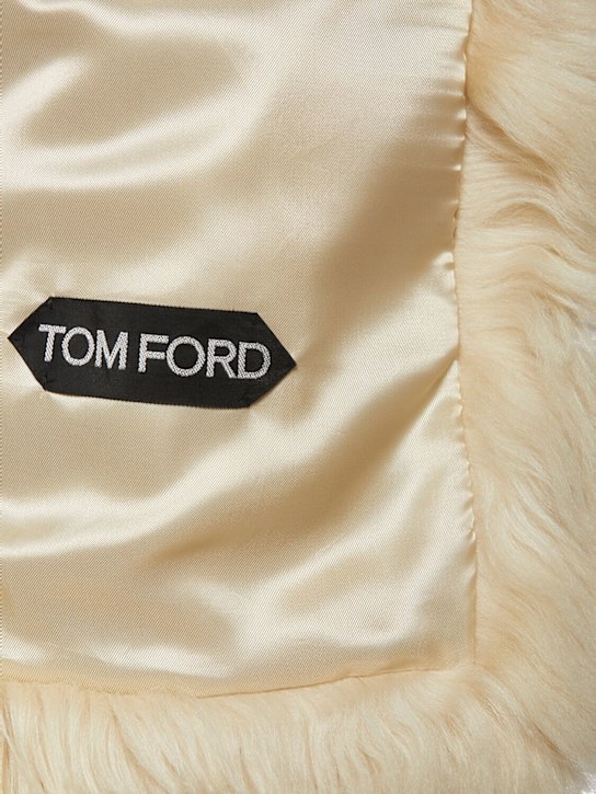 Tom Ford Collarless curly shearling jacket