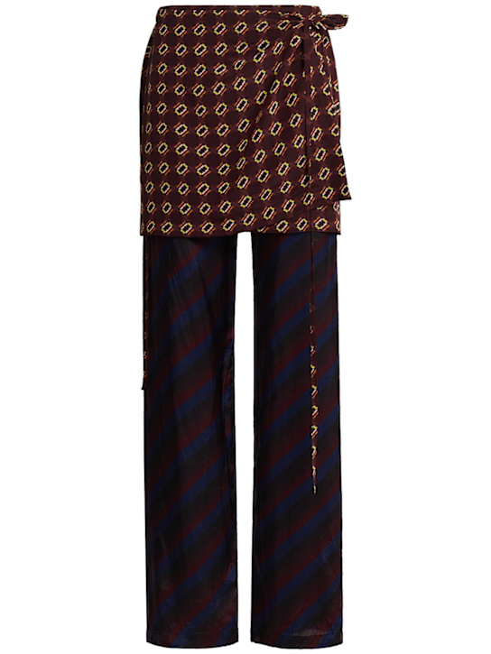 Dries Van Noten Pritty viscose blend skirt pants