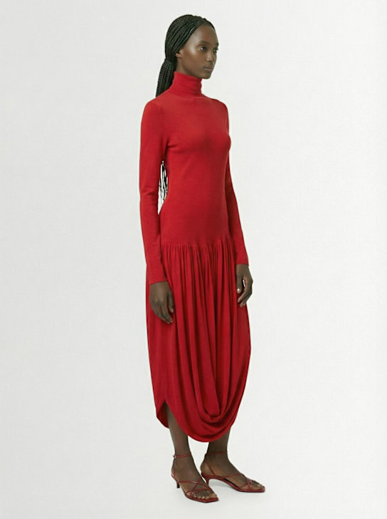 Magda Butrym Turtleneck long sleeve viscose dress