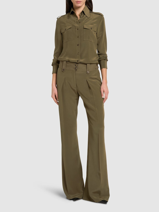 Tom Ford Silk crepe de chine military shirt
