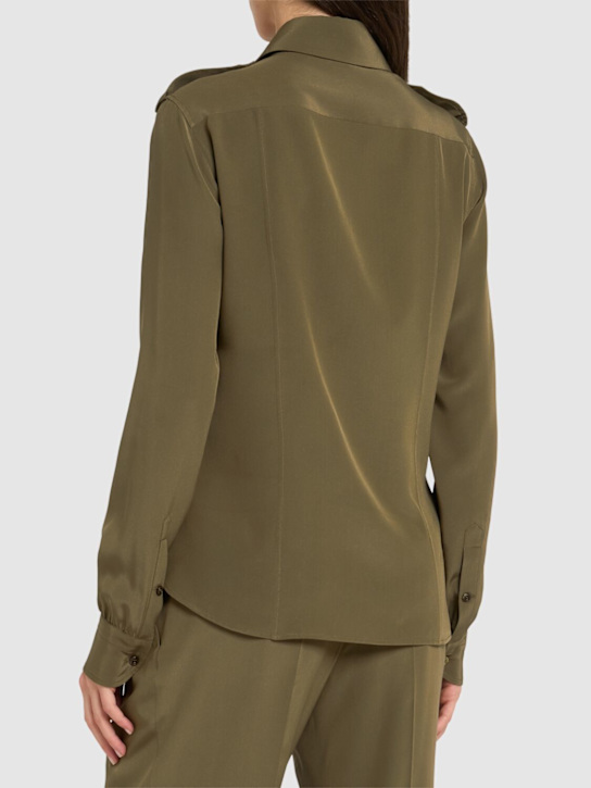 Tom Ford Silk crepe de chine military shirt 3 Tom Ford Silk crepe de chine military shirt