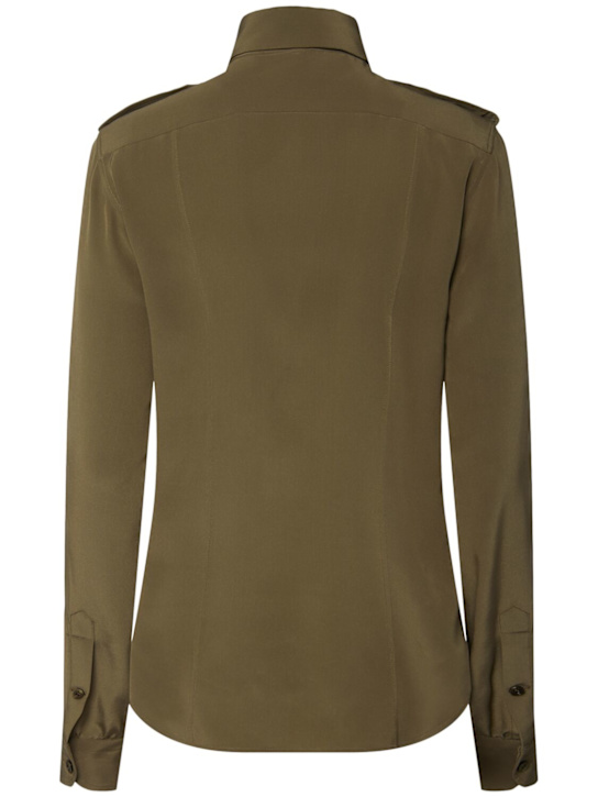 Tom Ford Silk crepe de chine military shirt 5 Tom Ford Silk crepe de chine military shirt
