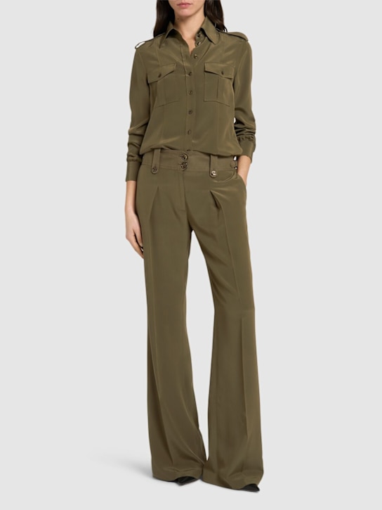 Tom Ford Silk crepe de chine flared pants